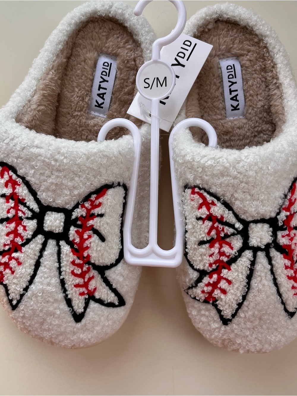 Women’s Baseball Bow Slippers